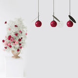 Minimalist Geometric Cherry LED Pendant Light with Frosted Glass Globe Shade for Modern Interiors