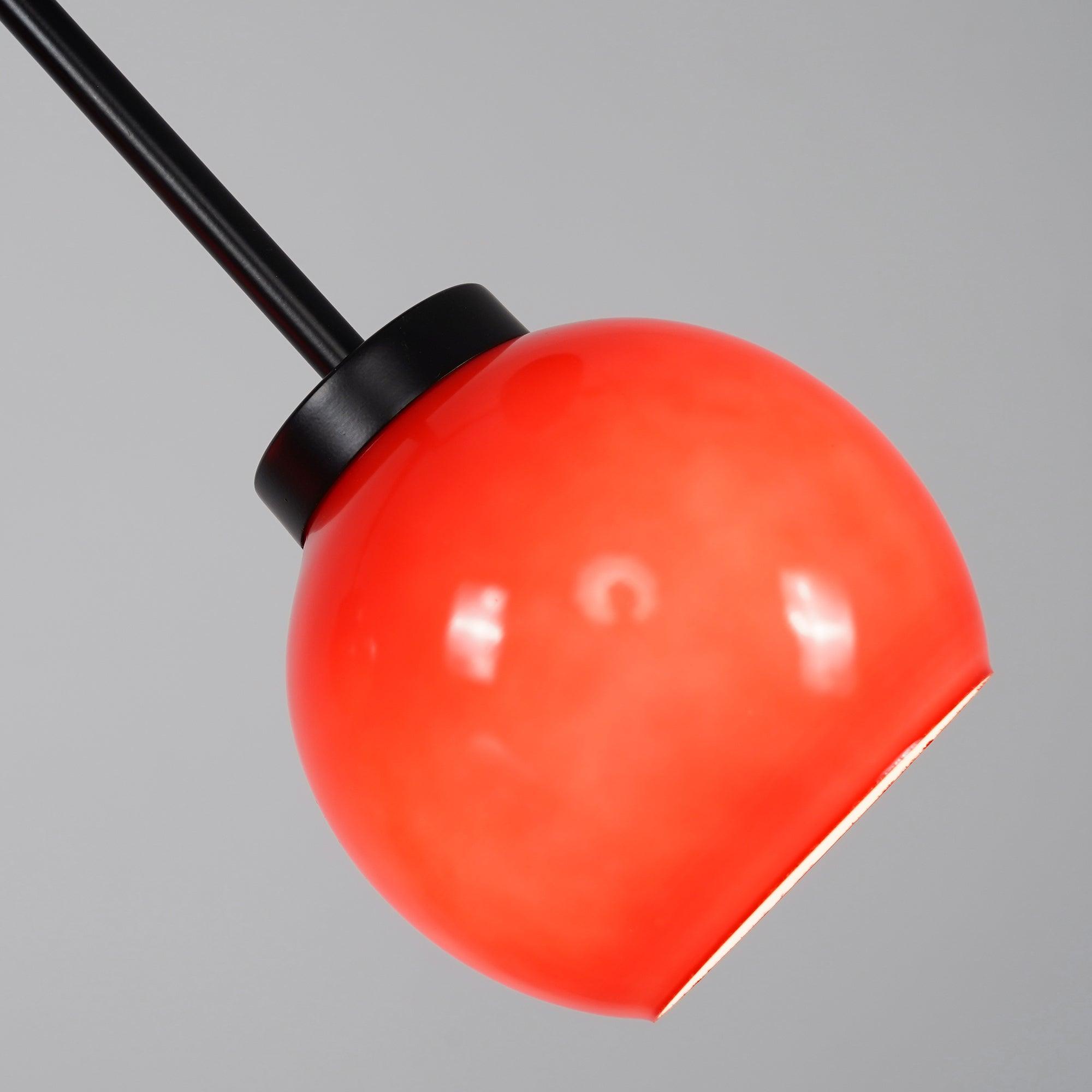 Minimalist Geometric Cherry LED Pendant Light with Frosted Glass Globe Shade for Modern Interiors