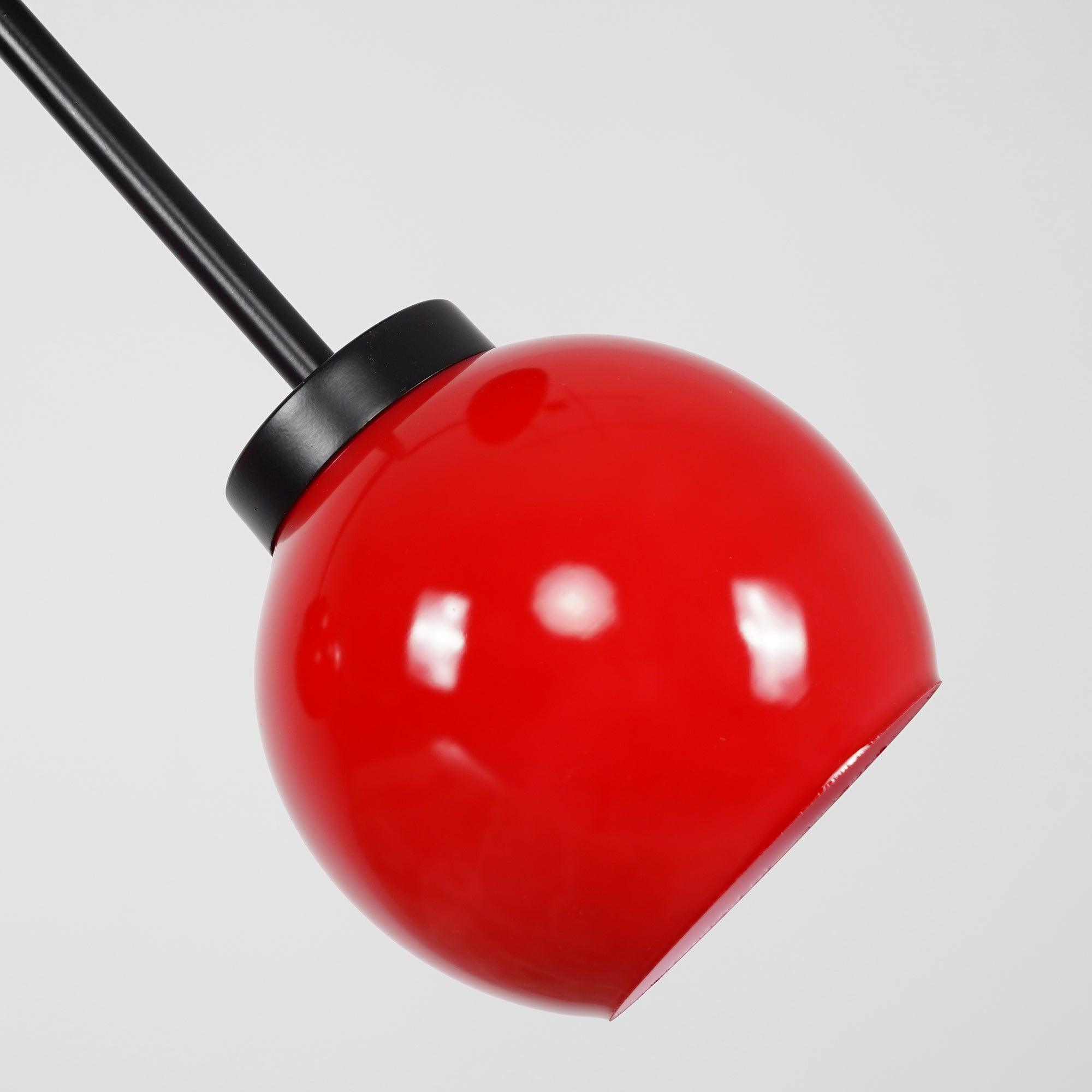 Minimalist Geometric Cherry LED Pendant Light with Frosted Glass Globe Shade for Modern Interiors
