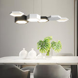 Minimalist Geometric LED Chandelier Dimmable Modern Pendant Light for Dining Area