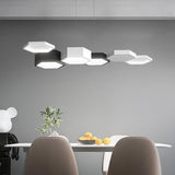 Minimalist Geometric LED Chandelier Dimmable Modern Pendant Light for Dining Area