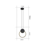 Minimalist Geometric LED Pendant Lamp in Black Finish for Modern Interiors