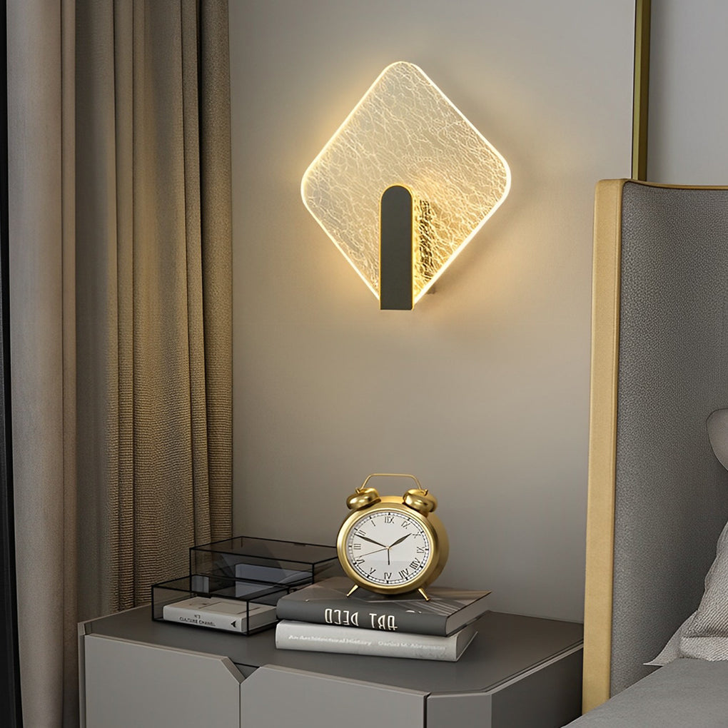 Minimalist Geometric LED Wall Sconce Round Square Acrylic Bedside Lamp for Home Decor