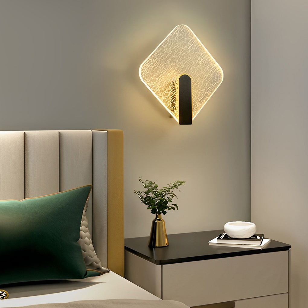 Minimalist Geometric LED Wall Sconce Round Square Acrylic Bedside Lamp for Home Decor