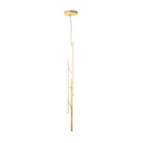Minimalist Gold Halo Jewel Geometric LED Pendant Light for Modern Interior Spaces