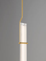 Minimalist Gold Halo Jewel Geometric LED Pendant Light for Modern Interior Spaces