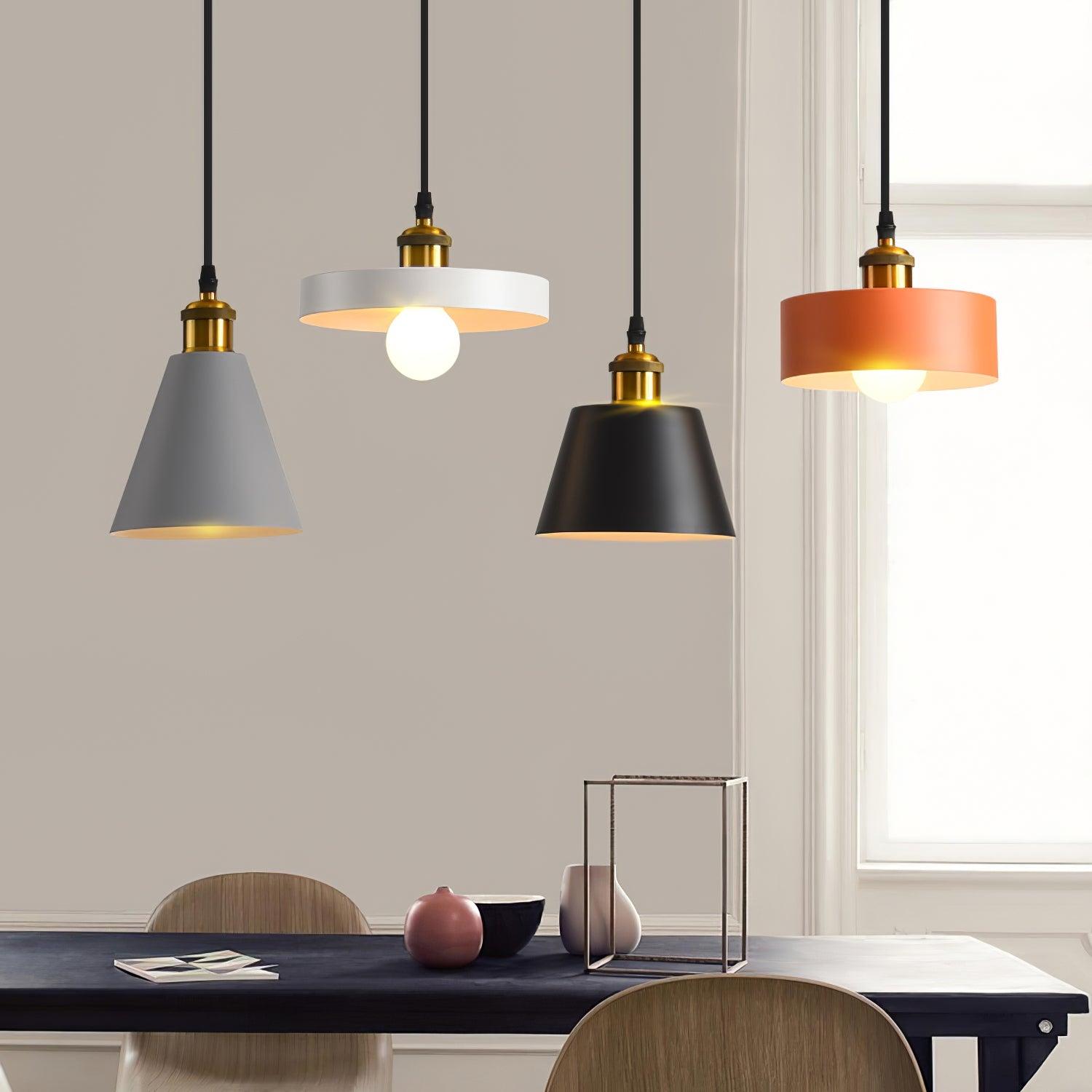 Minimalist Industrial Geometric Resin Pendant Light for Modern Kitchen and Dining Areas