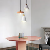 Minimalist Industrial Geometric Resin Pendant Light for Modern Kitchen and Dining Areas
