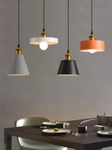 Minimalist Industrial Geometric Resin Pendant Light for Modern Kitchen and Dining Areas