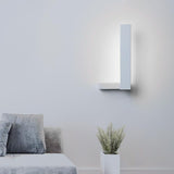 Minimalist L Shaped LED Wall Sconce Modern Black White Light Fixture for Hallway
