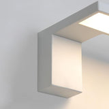 Minimalist L Shaped LED Wall Sconce Modern Black White Light Fixture for Hallway