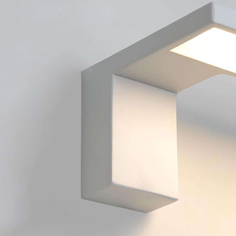 Minimalist L Shaped LED Wall Sconce Modern Black White Light Fixture for Hallway