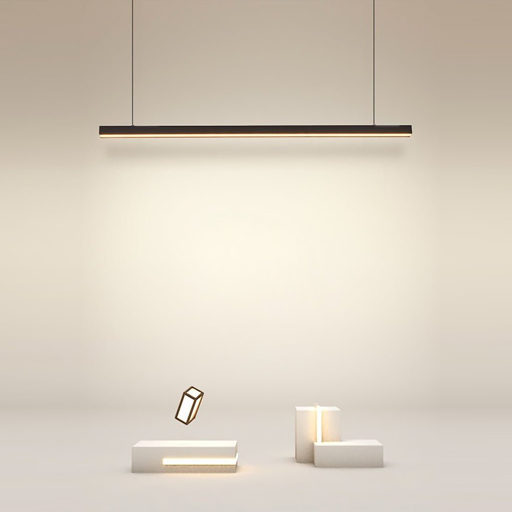 Minimalist LED Linear Chandelier Light for Modern Office and Farmhouse Dining Rooms