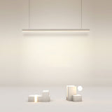 Minimalist LED Linear Chandelier Light for Modern Office and Farmhouse Dining Rooms