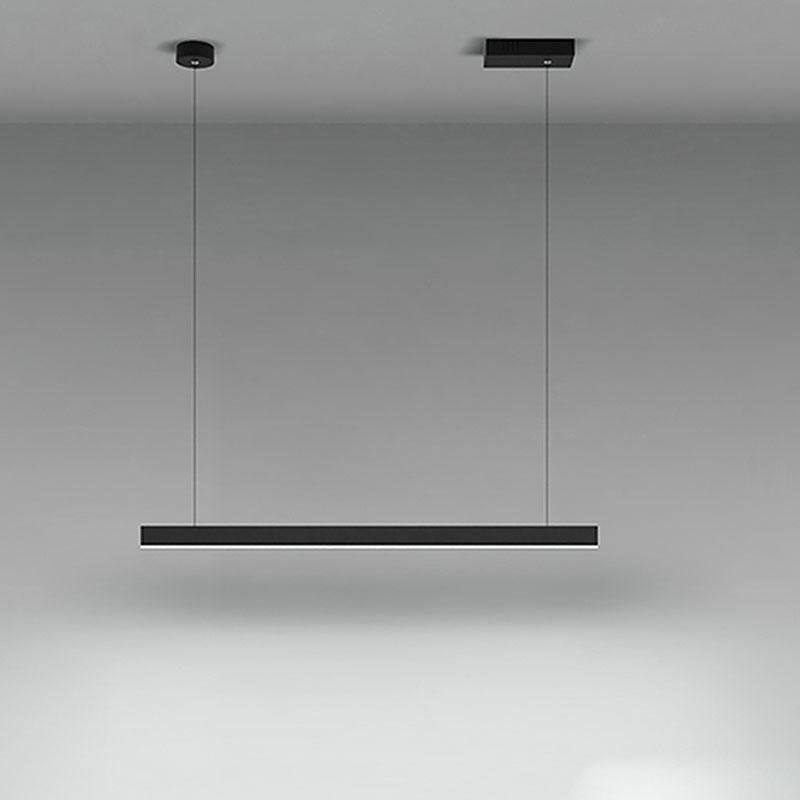 Minimalist LED Linear Chandelier Light for Modern Office and Farmhouse Dining Rooms