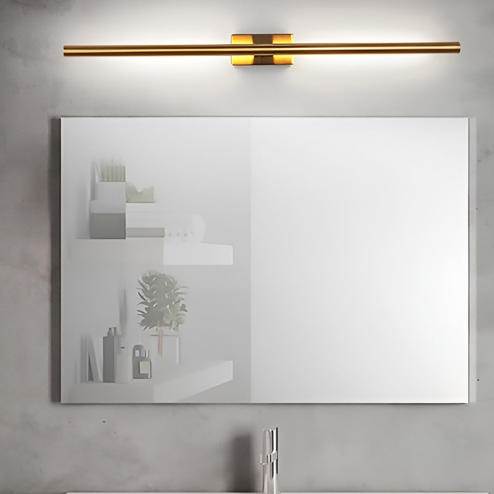 Minimalist LED Metal Strip Wall Sconce Modern Electroplated Indoor Linear Lighting Fixture