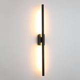 Minimalist LED Metal Strip Wall Sconce Modern Electroplated Indoor Linear Lighting Fixture