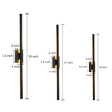 Minimalist LED Metal Strip Wall Sconce Modern Electroplated Indoor Linear Lighting Fixture