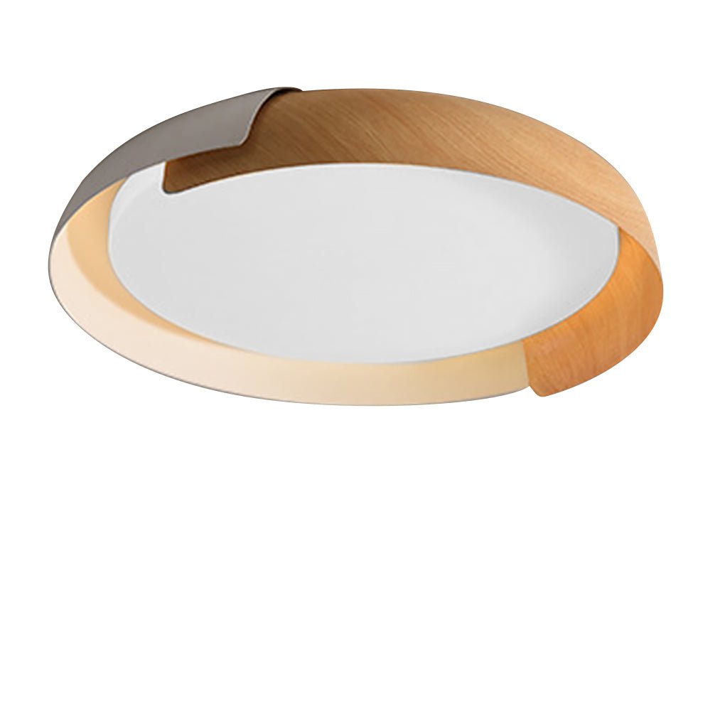 Modern Nordic Round LED Ceiling Light Dimmable Iron Flush Mount Fixture for Bedroom