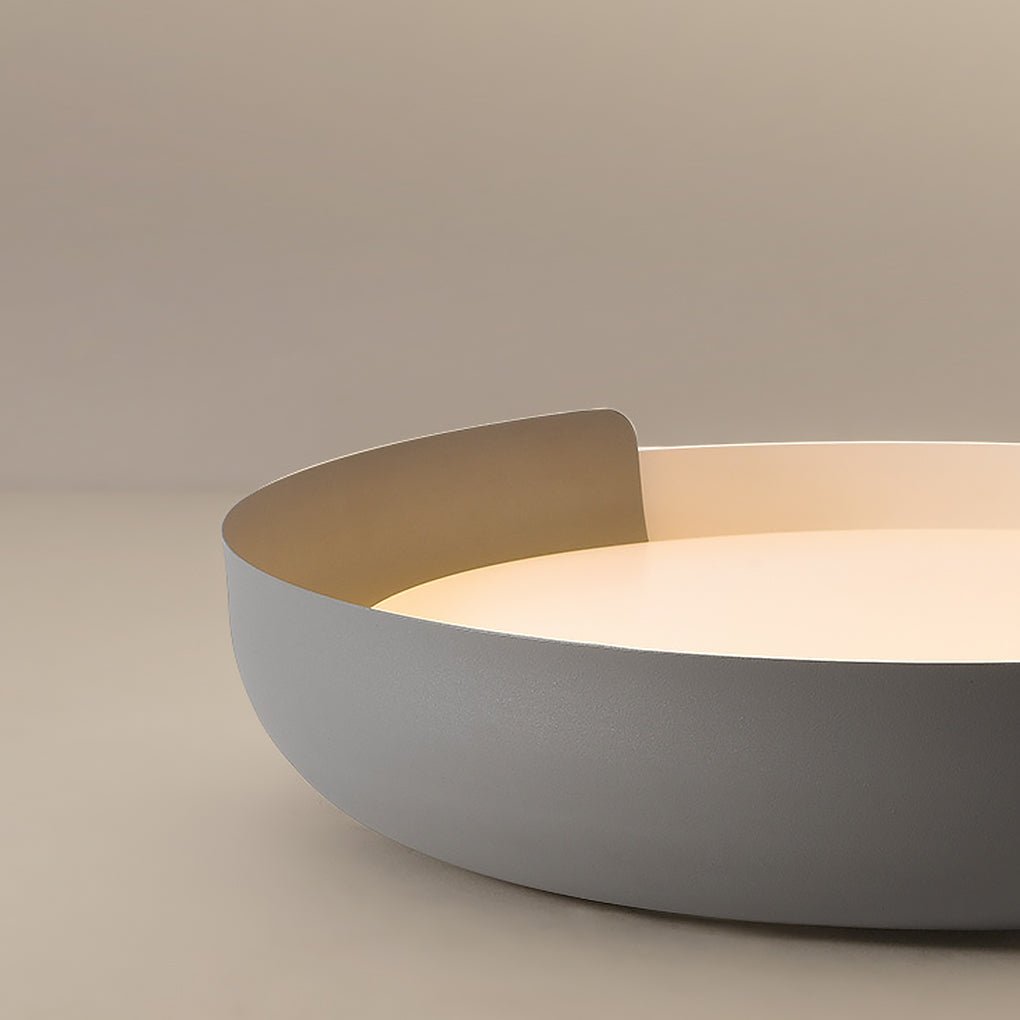 Modern Nordic Round LED Ceiling Light Dimmable Iron Flush Mount Fixture for Bedroom