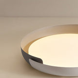 Modern Nordic Round LED Ceiling Light Dimmable Iron Flush Mount Fixture for Bedroom