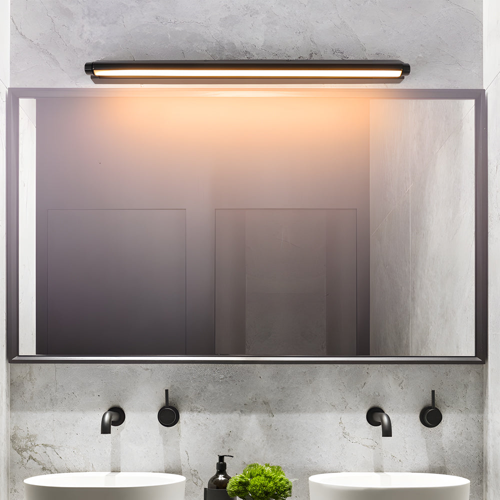 Minimalist Linear LED Bathroom Vanity Light with Adjustable Acrylic Shade and Aluminum Finish