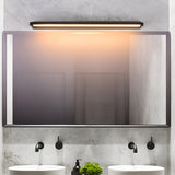 Minimalist Linear LED Bathroom Vanity Light with Adjustable Acrylic Shade and Aluminum Finish
