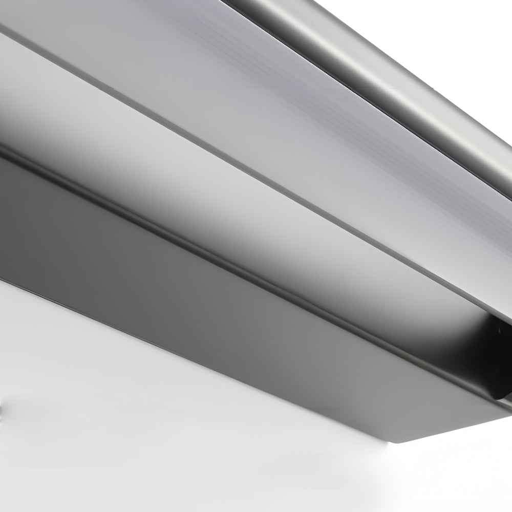 Minimalist Linear LED Bathroom Vanity Light with Adjustable Acrylic Shade and Aluminum Finish