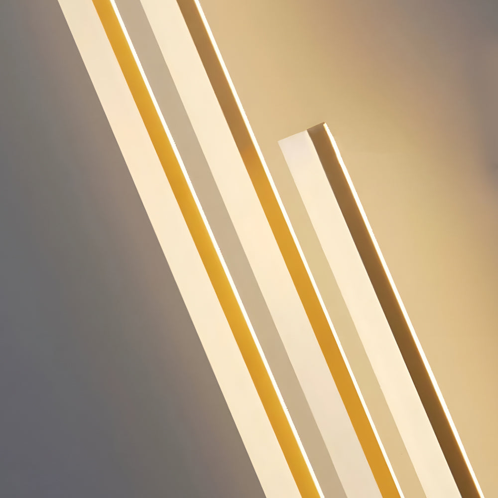 Minimalist Linear LED Wall Sconce for Modern Interiors Gold and Black Iron Strip Light Fixture