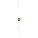 Minimalist Linear LED Wall Sconce for Modern Interiors Gold and Black Iron Strip Light Fixture