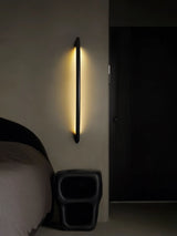 Minimalist Linear Wood LED Sconce Modern Vertical Wall Mounted Light for Hallways and Living Rooms