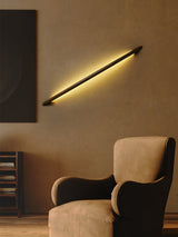 Minimalist Linear Wood LED Sconce Modern Vertical Wall Mounted Light for Hallways and Living Rooms