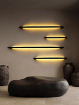 Minimalist Linear Wood LED Sconce Modern Vertical Wall Mounted Light for Hallways and Living Rooms