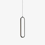 Minimalist Long Oval Linear LED Pendant Light for Kitchen Island and Dining Areas