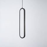 Minimalist Long Oval Linear LED Pendant Light for Kitchen Island and Dining Areas