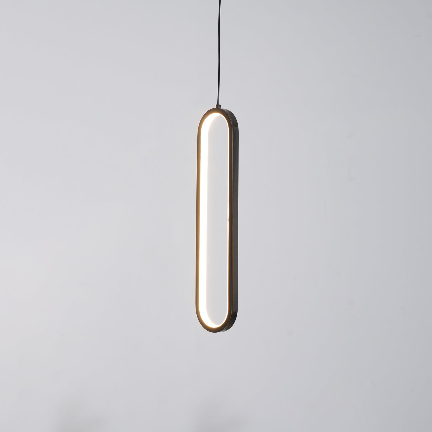 Minimalist Long Oval Linear LED Pendant Light for Kitchen Island and Dining Areas