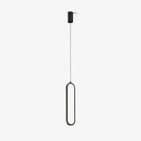 Minimalist Long Oval Linear LED Pendant Light for Kitchen Island and Dining Areas