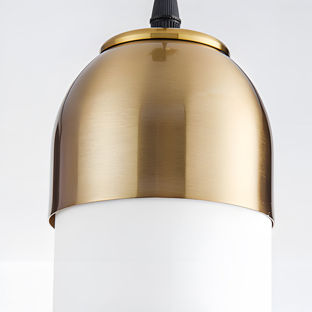 Minimalist Long Tube Glass Bottle Pendant Light Nordic Single Hanging Lamp for Bedroom and Kitchen Island