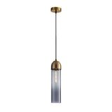 Minimalist Long Tube Glass Bottle Pendant Light Nordic Single Hanging Lamp for Bedroom and Kitchen Island