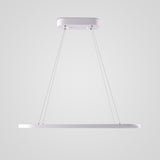 Minimalist Metal LED Chandelier Rectangular Ring Hanging Light for Modern Kitchen Dining Room