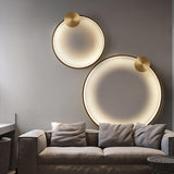 Minimalist Modern Circular LED Wall Sconce Round Ring Bracket Light Fixture