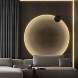 Minimalist Modern Circular LED Wall Sconce Round Ring Bracket Light Fixture