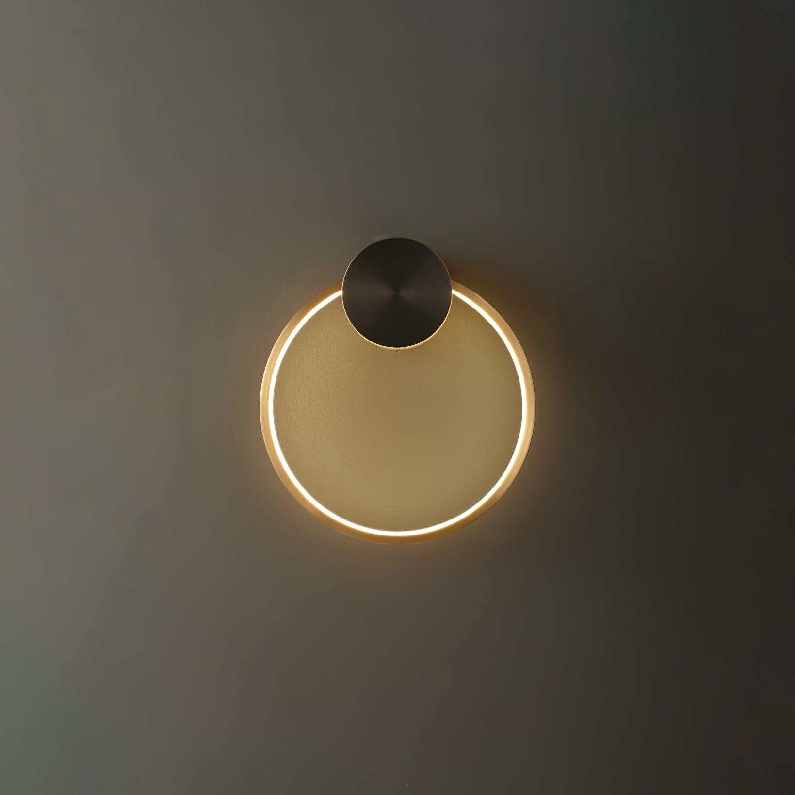 Minimalist Modern Circular LED Wall Sconce Round Ring Bracket Light Fixture