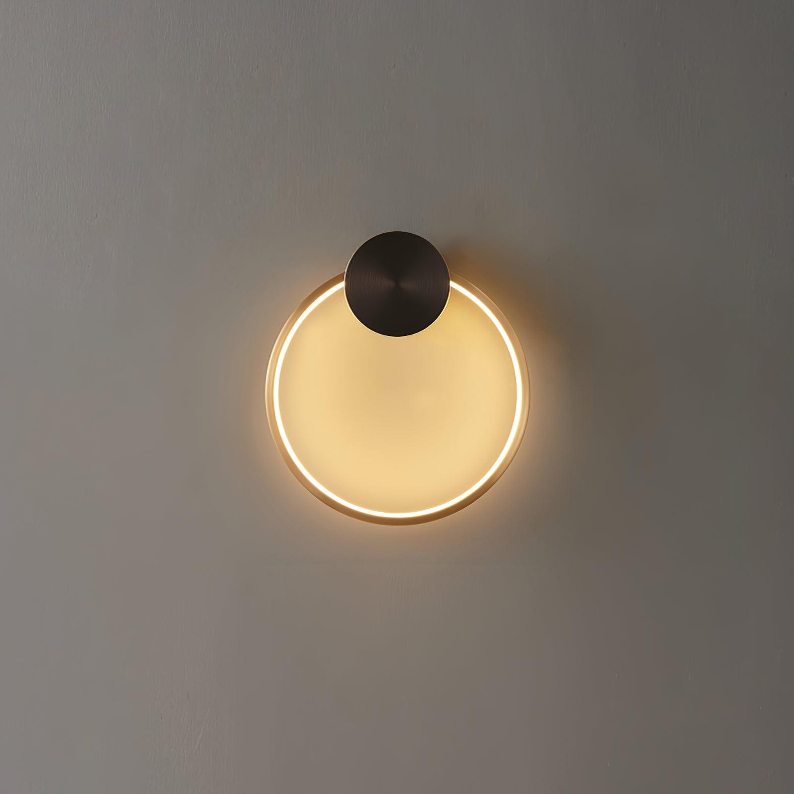 Minimalist Modern Circular LED Wall Sconce Round Ring Bracket Light Fixture