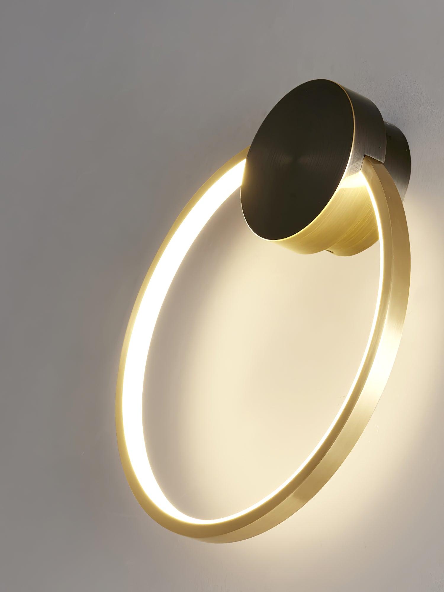Minimalist Modern Circular LED Wall Sconce Round Ring Bracket Light Fixture