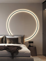 Minimalist Modern Circular LED Wall Sconce Round Ring Bracket Light Fixture