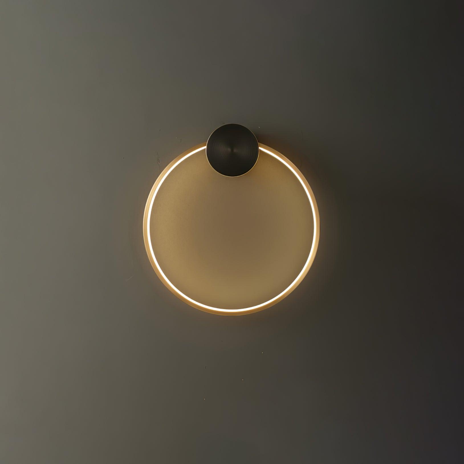 Minimalist Modern Circular LED Wall Sconce Round Ring Bracket Light Fixture