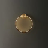Minimalist Modern Circular LED Wall Sconce Round Ring Bracket Light Fixture