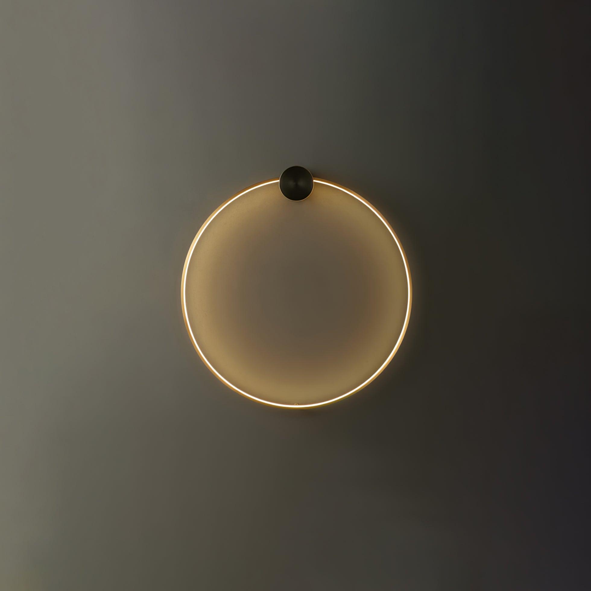 Minimalist Modern Circular LED Wall Sconce Round Ring Bracket Light Fixture