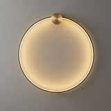 Minimalist Modern Circular LED Wall Sconce Round Ring Bracket Light Fixture